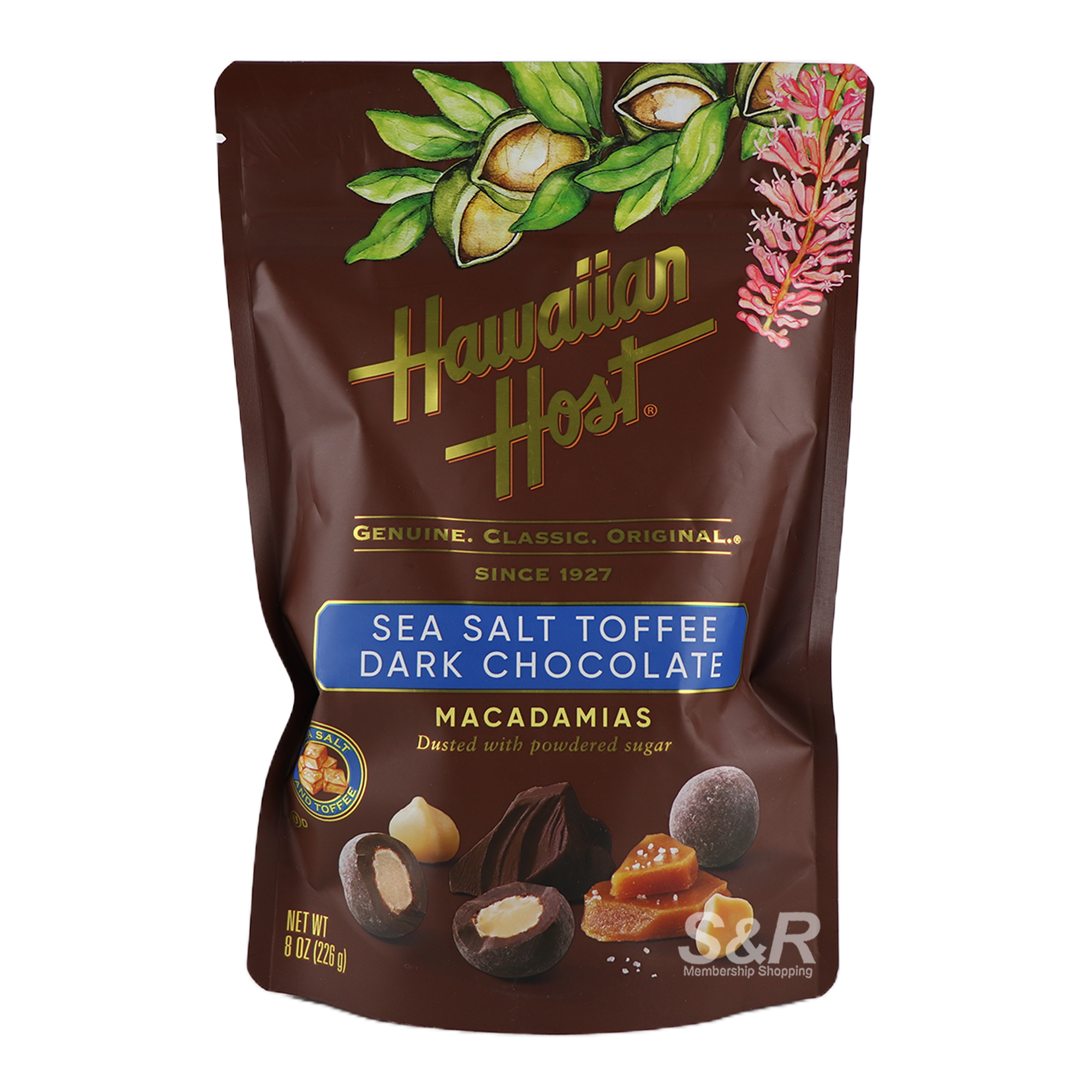 Hawaiian Host Sea Salt Toffee Dark Chocolate 226g Hawaiian Host Sea Salt Toffee Dark Chocolate 226g